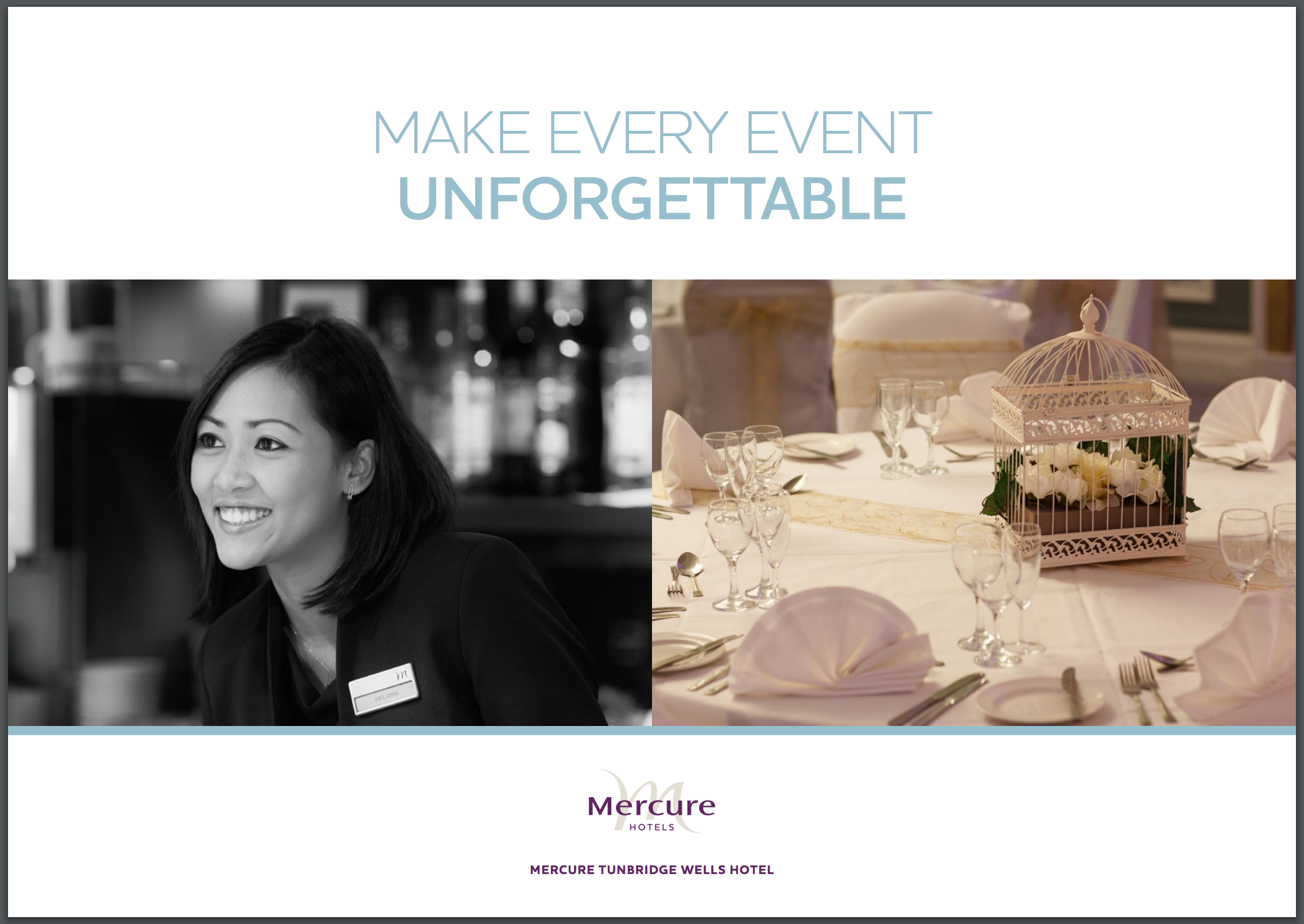 Mercure Tunbridge Wells Events Brochure Cover