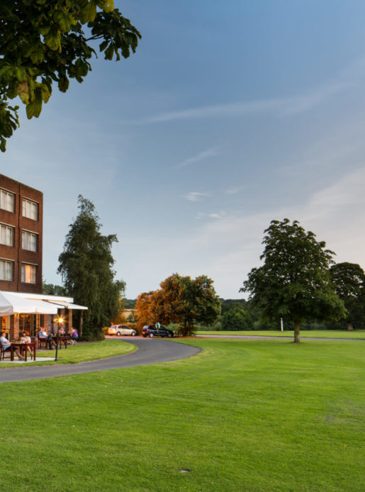 The Exterior seating area of the restaurant at mercure maidstone