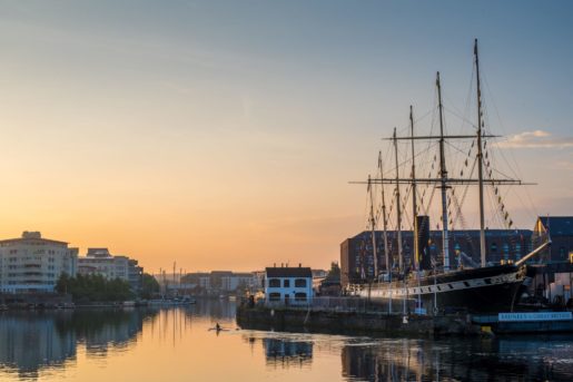 Sunset view with Brunel's SS Great Britain
